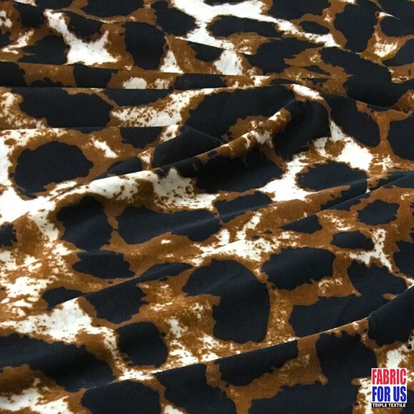 Jaguar Big Cat Spots Poly-Spandex Stretch Fabric 58/60" Wide - Picture 4 of 4
